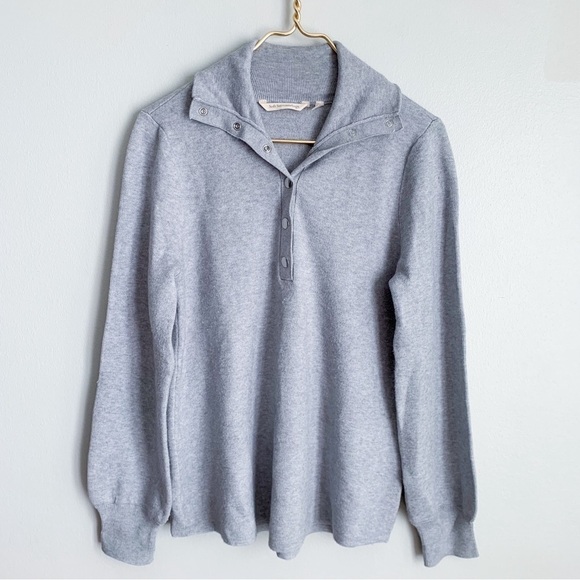 Soft Surroundings Meria snap tunic sweater grey size small - Picture 1 of 6